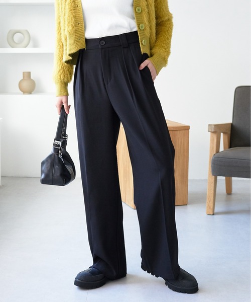 ECRIRE（エクリール）の「2タックセンタープレス スラックス（その他パンツ・レディース・ベージュ/ブラウン/グレー/ブラック・M）」の8枚目の写真