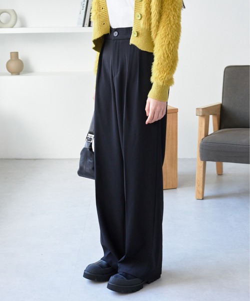 ECRIRE（エクリール）の「2タックセンタープレス スラックス（その他パンツ・レディース・ベージュ/ブラウン/グレー/ブラック・M）」の6枚目の写真