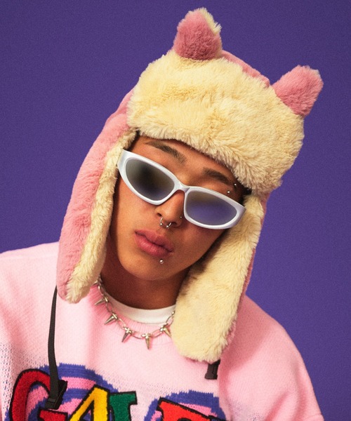 CASPER JOHN AIVER（キャスパージョンアイバー）の「GALFY　犬耳フライトキャップ（キャップ・メンズ・ピンク/ライトブルー/ブラック・FREE）」の3枚目の写真