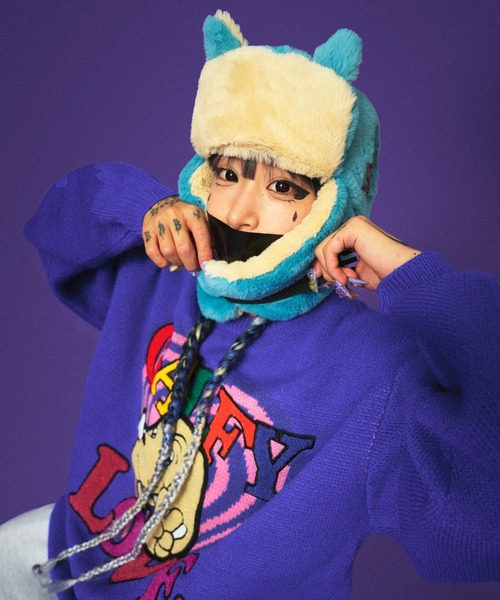 CASPER JOHN AIVER（キャスパージョンアイバー）の「GALFY　犬耳フライトキャップ（キャップ・メンズ・ピンク/ライトブルー/ブラック・FREE）」の6枚目の写真