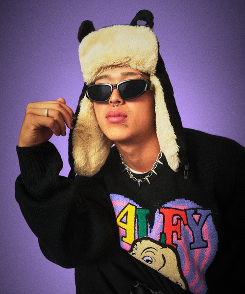 CASPER JOHN AIVER（キャスパージョンアイバー）の「GALFY　犬耳フライトキャップ（キャップ・メンズ・ピンク/ライトブルー/ブラック・FREE）」の4枚目の写真