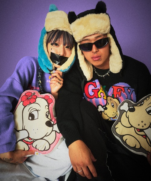 CASPER JOHN AIVER（キャスパージョンアイバー）の「GALFY　犬耳フライトキャップ（キャップ・メンズ・ピンク/ライトブルー/ブラック・FREE）」の9枚目の写真