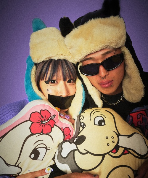 CASPER JOHN AIVER（キャスパージョンアイバー）の「GALFY　犬耳フライトキャップ（キャップ・メンズ・ピンク/ライトブルー/ブラック・FREE）」の10枚目の写真