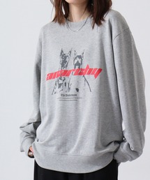 MODISH GAZE（モディシュガゼ）の「MODISH GAZE ドーベルマンプリント 裏毛スウェット（スウェット）」