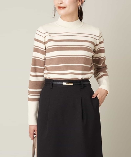 a.v.v(アーヴェヴェ)の「プチハイネックニットトップス(ニット/セーター・レディース・アイボリー/ライトグレー/ベージュ/ブラック/ブルー/グレー/モカ・36/38/40/34/42)」の6枚目の写真