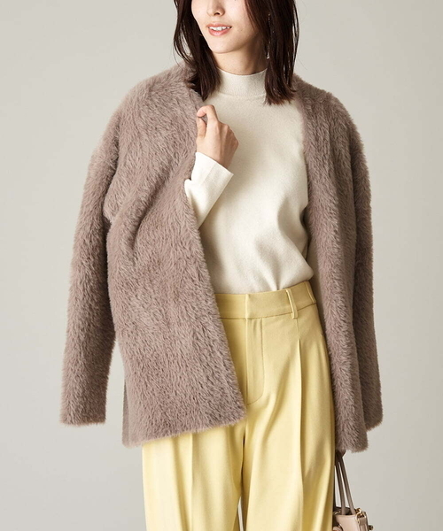 a.v.v(アーヴェヴェ)の「プチハイネックニットトップス(ニット/セーター・レディース・アイボリー/ライトグレー/ベージュ/ブラック/ブルー/グレー/モカ・36/38/40/34/42)」の2枚目の写真