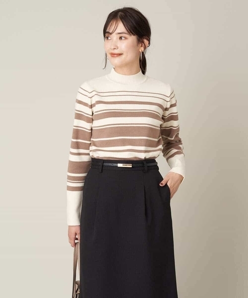 a.v.v(アーヴェヴェ)の「プチハイネックニットトップス(ニット/セーター・レディース・アイボリー/ライトグレー/ベージュ/ブラック/ブルー/グレー/モカ・36/38/40/34/42)」の21枚目の写真