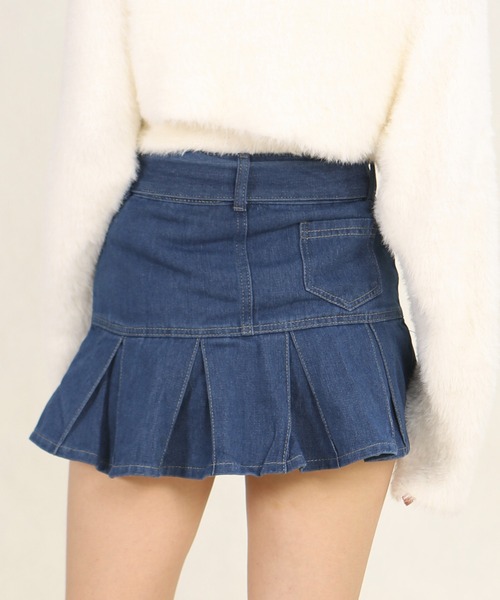 Mayree（メイリー）の「AURORIA/ベルト付きデニムミニスカートA（デニムスカート・レディース・ブルー・M/L）」の9枚目の写真