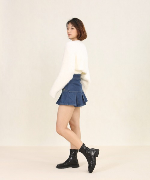 Mayree（メイリー）の「AURORIA/ベルト付きデニムミニスカートA（デニムスカート・レディース・ブルー・M/L）」の4枚目の写真