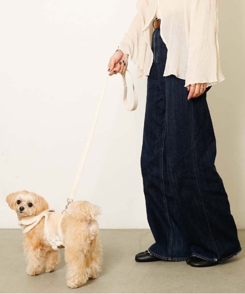 セール】ムートン風ハーネス+リードSET / 犬服 / ドッグウェア