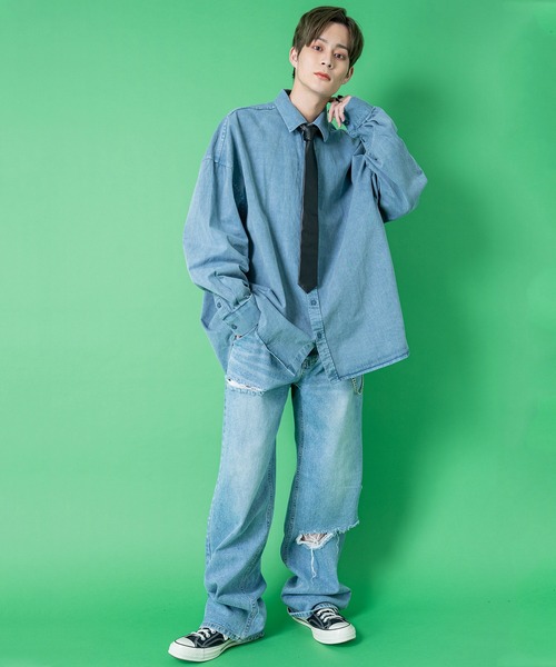 an meets zakka（アンミツザッカ）の「an meets zakka 合成皮革ネクタイ（ネクタイ・メンズ・ブラック/ワイン/アイボリー/キャメル/ネイビー/ブラウン・ONE SIZE/ONESIZE）」の11枚目の写真