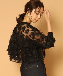 asymmetry tulle tops（シャツ/ブラウス）｜NOTREemor