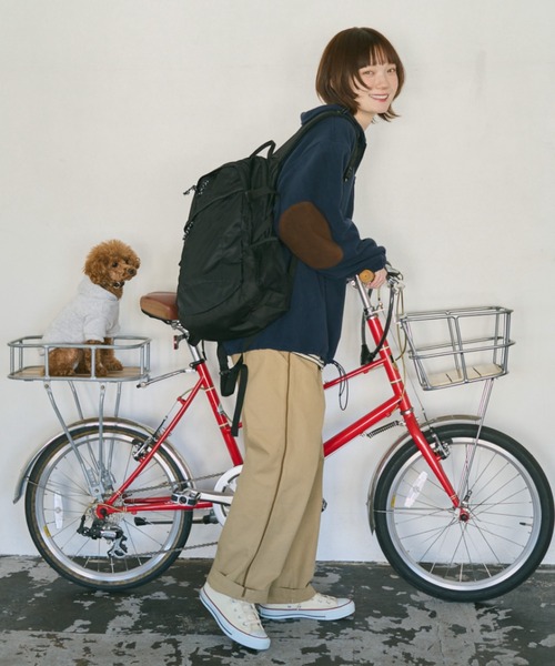 unclip（アンクリップ）の「ハーフZIPフリーストップス（スウェット・レディース・ベージュ/ネイビー・FREE）」の14枚目の写真