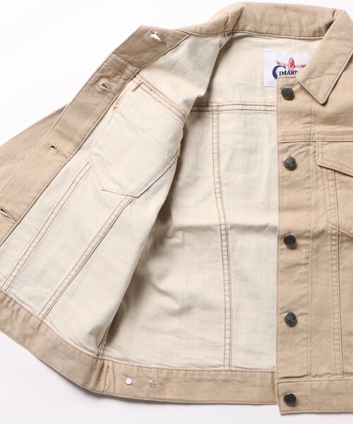 CIMARRON（シマロン）の「【Kt】【CIMARRON JEANS】JEAN JACKET（デニムジャケット・レディース・ベージュ/オレンジ・MEDIUM）」の3枚目の写真