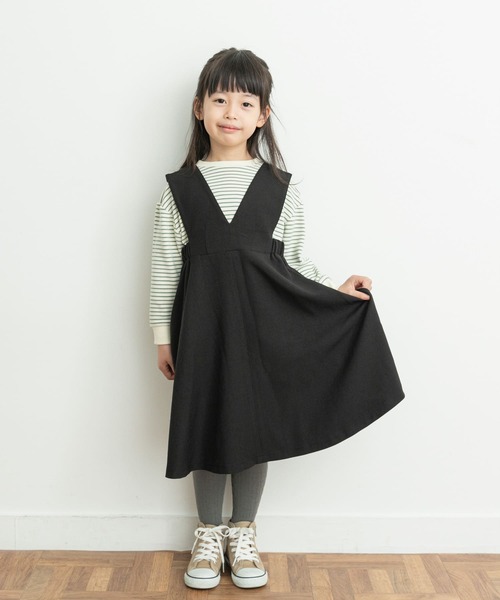 URBAN RESEARCH DOORS（アーバンリサーチドアーズ）の「『UR TECH SMOOTHLUXE』『親子リンク』ジャンパースカート(KIDS)（ジャンパースカート・キッズ・ブラック/ベージュ系その他・120/105/135）」の20枚目の写真
