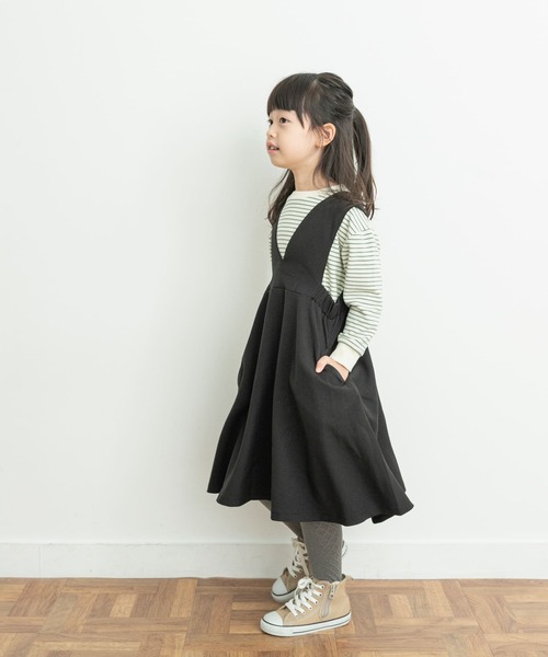 URBAN RESEARCH DOORS（アーバンリサーチドアーズ）の「『UR TECH SMOOTHLUXE』『親子リンク』ジャンパースカート(KIDS)（ジャンパースカート・キッズ・ブラック/ベージュ系その他・120/105/135）」の14枚目の写真
