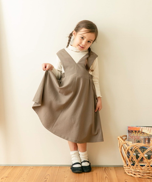 URBAN RESEARCH DOORS（アーバンリサーチドアーズ）の「『UR TECH SMOOTHLUXE』『親子リンク』ジャンパースカート(KIDS)（ジャンパースカート・キッズ・ブラック/ベージュ系その他・120/105/135）」の15枚目の写真