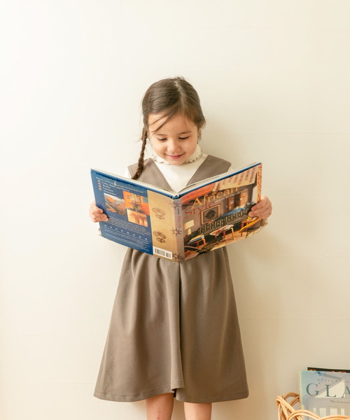 URBAN RESEARCH DOORS（アーバンリサーチドアーズ）の「『UR TECH SMOOTHLUXE』『親子リンク』ジャンパースカート(KIDS)（ジャンパースカート・キッズ・ブラック/ベージュ系その他・120/105/135）」の21枚目の写真