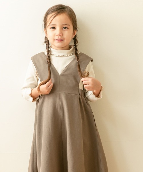 URBAN RESEARCH DOORS（アーバンリサーチドアーズ）の「『UR TECH SMOOTHLUXE』『親子リンク』ジャンパースカート(KIDS)（ジャンパースカート・キッズ・ブラック/ベージュ系その他・120/105/135）」の8枚目の写真