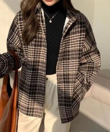 裏起毛チェックシャツ