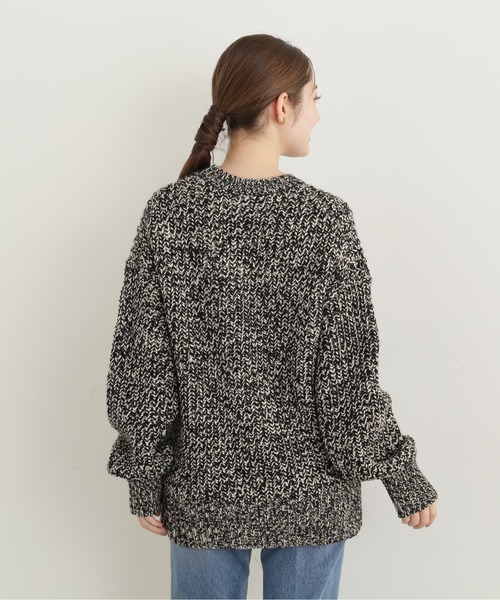N.(N. Natural Beauty Basic)(エヌエヌナチュラルビューティーベーシック)の「◆ローゲージメランジニット(ニット/セーター・レディース・ブラック系その他/オレンジ系その他・MEDIUM)」の15枚目の写真