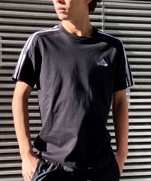 adidas ストライプ　Tシャツ　新品　タグ付き adidas tシャツ スリーストライプスTシャツ / アディダス