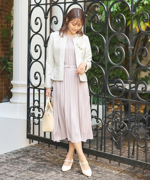 Honeys（ハニーズ）の「プリーツ使いワンピース（ワンピース・レディース・ネイビー/ブラック/グレイッシュベージュ/ブラック系その他・L/M/3L/LL/S）」の16枚目の写真