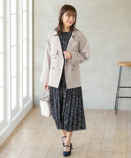 Honeys（ハニーズ）の「プリーツ使いワンピース（ワンピース・レディース・ネイビー/ブラック/グレイッシュベージュ/ブラック系その他・L/M/3L/LL/S）」の20枚目の写真