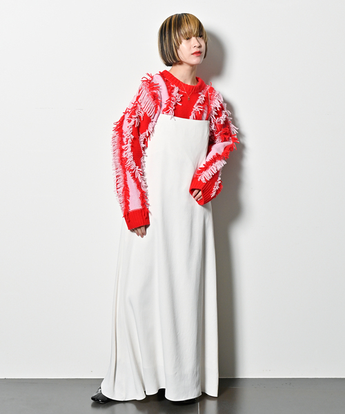 CITYSHOP(シティーショップ)の「SATIN MAXI CAMI DRESS:ワンピース(ワンピース・レディース・ブラック/ホワイト・38/36)」の15枚目の写真