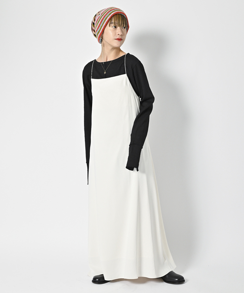 CITYSHOP(シティーショップ)の「SATIN MAXI CAMI DRESS:ワンピース(ワンピース・レディース・ブラック/ホワイト・38/36)」の11枚目の写真