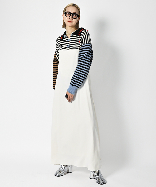 CITYSHOP(シティーショップ)の「SATIN MAXI CAMI DRESS:ワンピース(ワンピース・レディース・ブラック/ホワイト・38/36)」の18枚目の写真