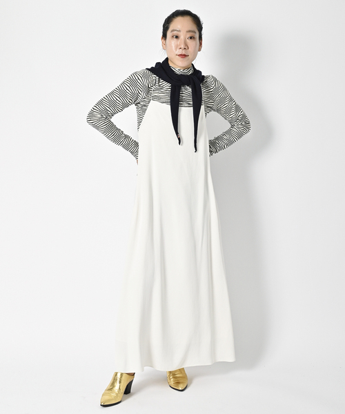 CITYSHOP(シティーショップ)の「SATIN MAXI CAMI DRESS:ワンピース(ワンピース・レディース・ブラック/ホワイト・38/36)」の20枚目の写真