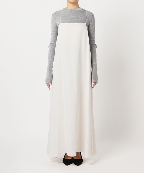 CITYSHOP(シティーショップ)の「SATIN MAXI CAMI DRESS:ワンピース(ワンピース・レディース・ブラック/ホワイト・38/36)」の6枚目の写真
