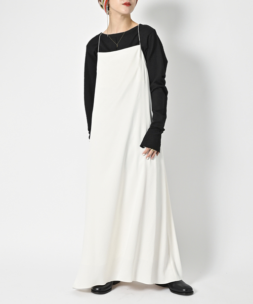 CITYSHOP(シティーショップ)の「SATIN MAXI CAMI DRESS:ワンピース(ワンピース・レディース・ブラック/ホワイト・38/36)」の16枚目の写真