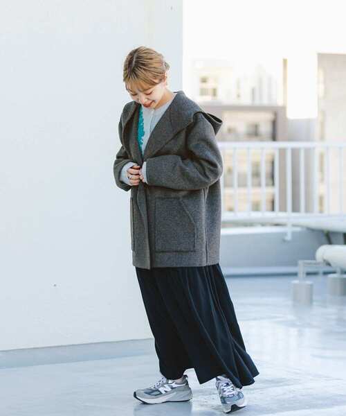 ITEMS URBANRESEARCH(アイテムズ アーバンリサーチ)の「リバーフードジャケット(その他アウター・レディース・チャコールグレー/グレー系その他・FREE)」の7枚目の写真