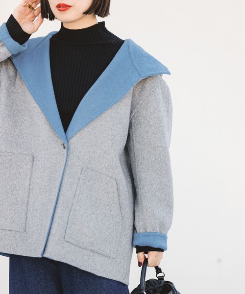 ITEMS URBANRESEARCH(アイテムズ アーバンリサーチ)の「リバーフードジャケット(その他アウター・レディース・チャコールグレー/グレー系その他・FREE)」の10枚目の写真