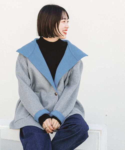 ITEMS URBANRESEARCH(アイテムズ アーバンリサーチ)の「リバーフードジャケット(その他アウター・レディース・チャコールグレー/グレー系その他・FREE)」の11枚目の写真