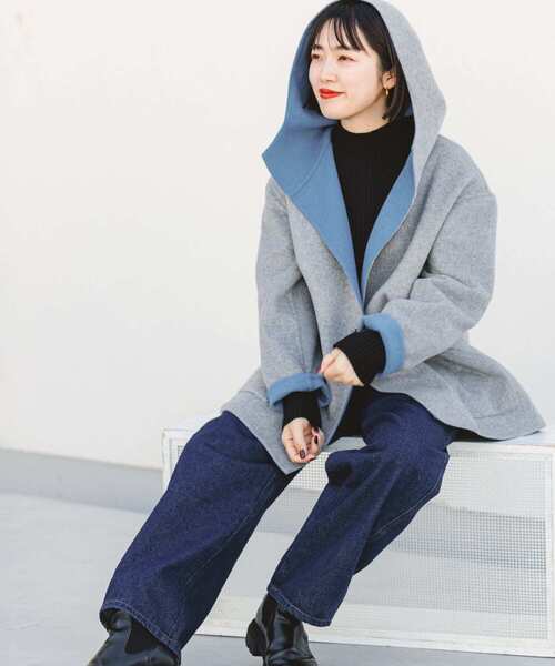 ITEMS URBANRESEARCH(アイテムズ アーバンリサーチ)の「リバーフードジャケット(その他アウター・レディース・チャコールグレー/グレー系その他・FREE)」の13枚目の写真