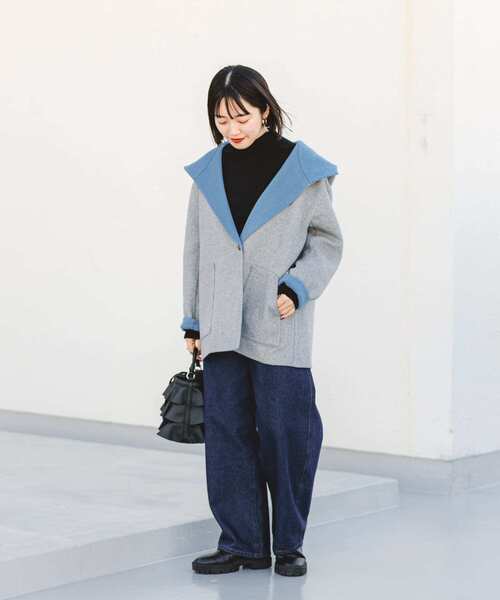 ITEMS URBANRESEARCH(アイテムズ アーバンリサーチ)の「リバーフードジャケット(その他アウター・レディース・チャコールグレー/グレー系その他・FREE)」の15枚目の写真
