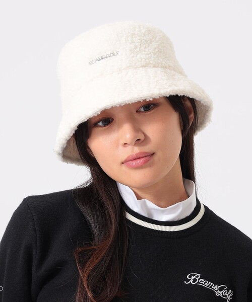 BEAMS GOLF（ビームスゴルフ）の「カールボア ハット（ハット・レディース・オフホワイト/ネイビー/ブラウン/ブラック・ONE SIZE）」の7枚目の写真