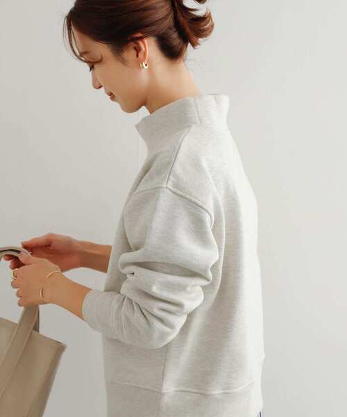 URBAN RESEARCH DOORS（アーバンリサーチドアーズ）の「『UR GREEN』裏起毛ボトルネックプルオーバー（Tシャツ/カットソー・レディース・チャコールグレー/グレー/モカ・MEDIUM）」の8枚目の写真