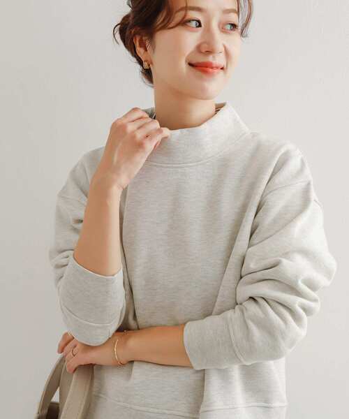 URBAN RESEARCH DOORS（アーバンリサーチドアーズ）の「『UR GREEN』裏起毛ボトルネックプルオーバー（Tシャツ/カットソー・レディース・チャコールグレー/グレー/モカ・MEDIUM）」の14枚目の写真
