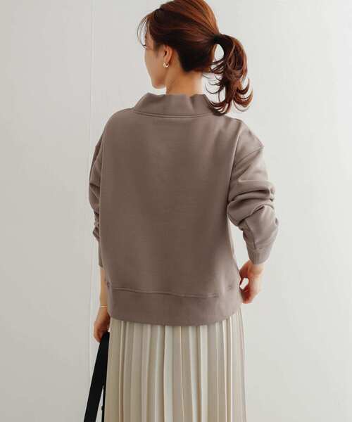 URBAN RESEARCH DOORS（アーバンリサーチドアーズ）の「『UR GREEN』裏起毛ボトルネックプルオーバー（Tシャツ/カットソー・レディース・チャコールグレー/グレー/モカ・MEDIUM）」の18枚目の写真