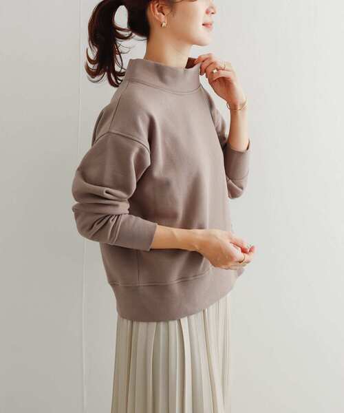 URBAN RESEARCH DOORS（アーバンリサーチドアーズ）の「『UR GREEN』裏起毛ボトルネックプルオーバー（Tシャツ/カットソー・レディース・チャコールグレー/グレー/モカ・MEDIUM）」の20枚目の写真