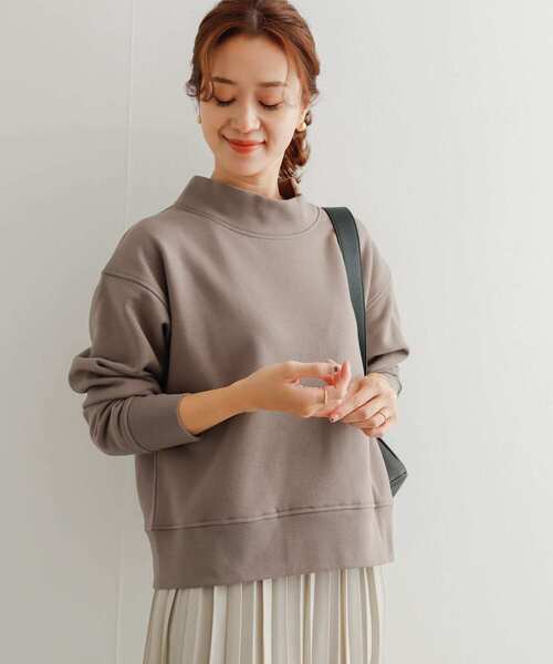 URBAN RESEARCH DOORS（アーバンリサーチドアーズ）の「『UR GREEN』裏起毛ボトルネックプルオーバー（Tシャツ/カットソー・レディース・チャコールグレー/グレー/モカ・MEDIUM）」の21枚目の写真