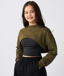 repipi armario（レピピ アルマリオ）の「【repipi armario / レピピアルマリオ】キッズキャミブラ短丈スウェットセット　ダンス　トレーニング（スウェット）」