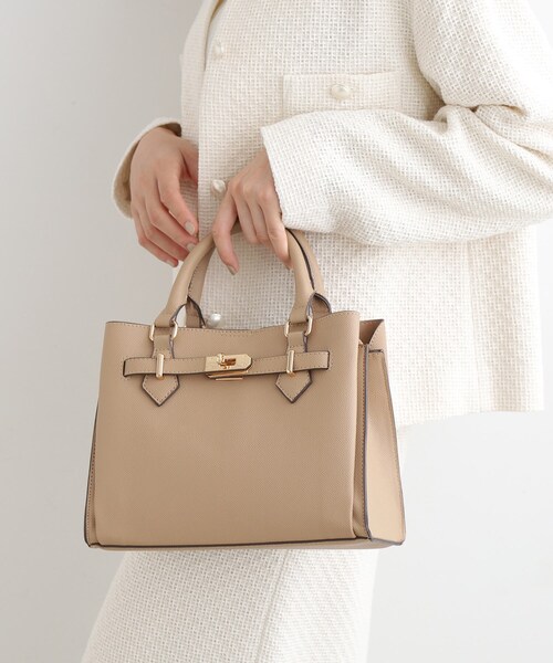 INDIVI（インディヴィ）の「◆【合皮／ショルダー付】ベルトデザイン ハンドバッグ（ショルダーバッグ・レディース・ブラック/サックスブルー/ベージュ・00）」の16枚目の写真