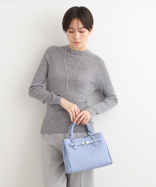 INDIVI（インディヴィ）の「◆【合皮／ショルダー付】ベルトデザイン ハンドバッグ（ショルダーバッグ・レディース・ブラック/サックスブルー/ベージュ・00）」の18枚目の写真