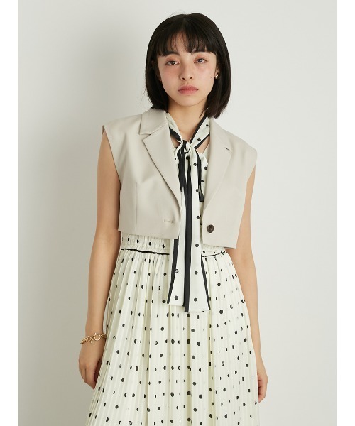 LILYBROWN ベスト ジレ ペプラムジレ アイボリー 楽天市場】【SALE／50%OFF】ペプラムジレ LILY BROWN リリー