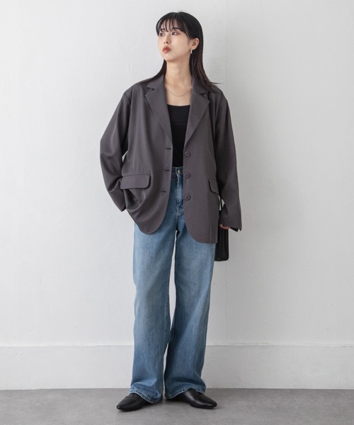 【送料無料/新品】 Chillfar（チルファー）の「ルーズシングルテーラードジャケット ジャケット・アウター